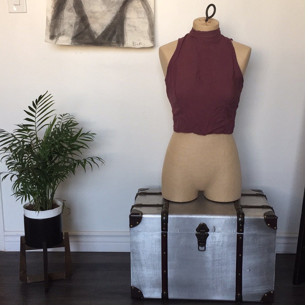 Open Back Crop Top
